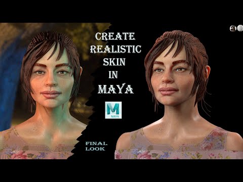 Sculpting Female head from a sphere in zbrush - Create Realistic Skin in Maya