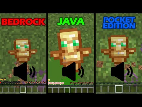 sounds of minecraft JAVA vs BEDROCK vs POCKET EDITION