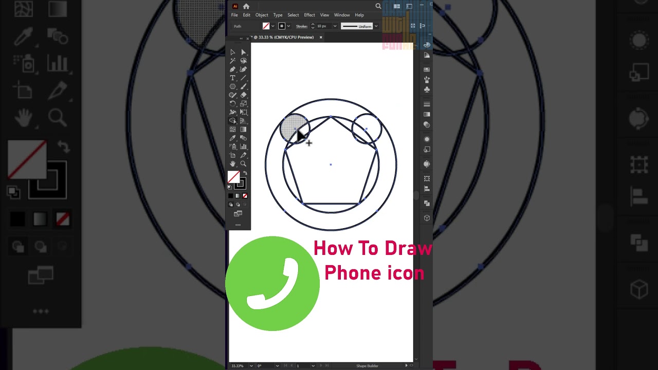 How to Draw Phone icon in adobe Illustrator