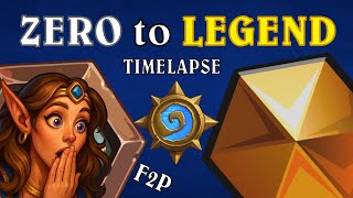 Hearthstone New F2P Account to LEGEND: Full Climb (1 Hour Timelapse)