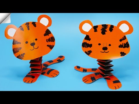 Symbol 2022 tiger Moving paper tiger Easy paper crafts ideas