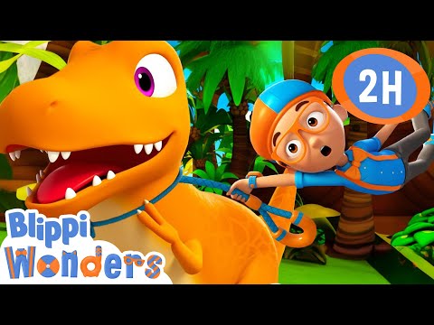 Jurassic Pet-tastrophe! Blippi’s Wild Day with Tina 🦖🎾 | Blippi Wonders | Moonbug Kids