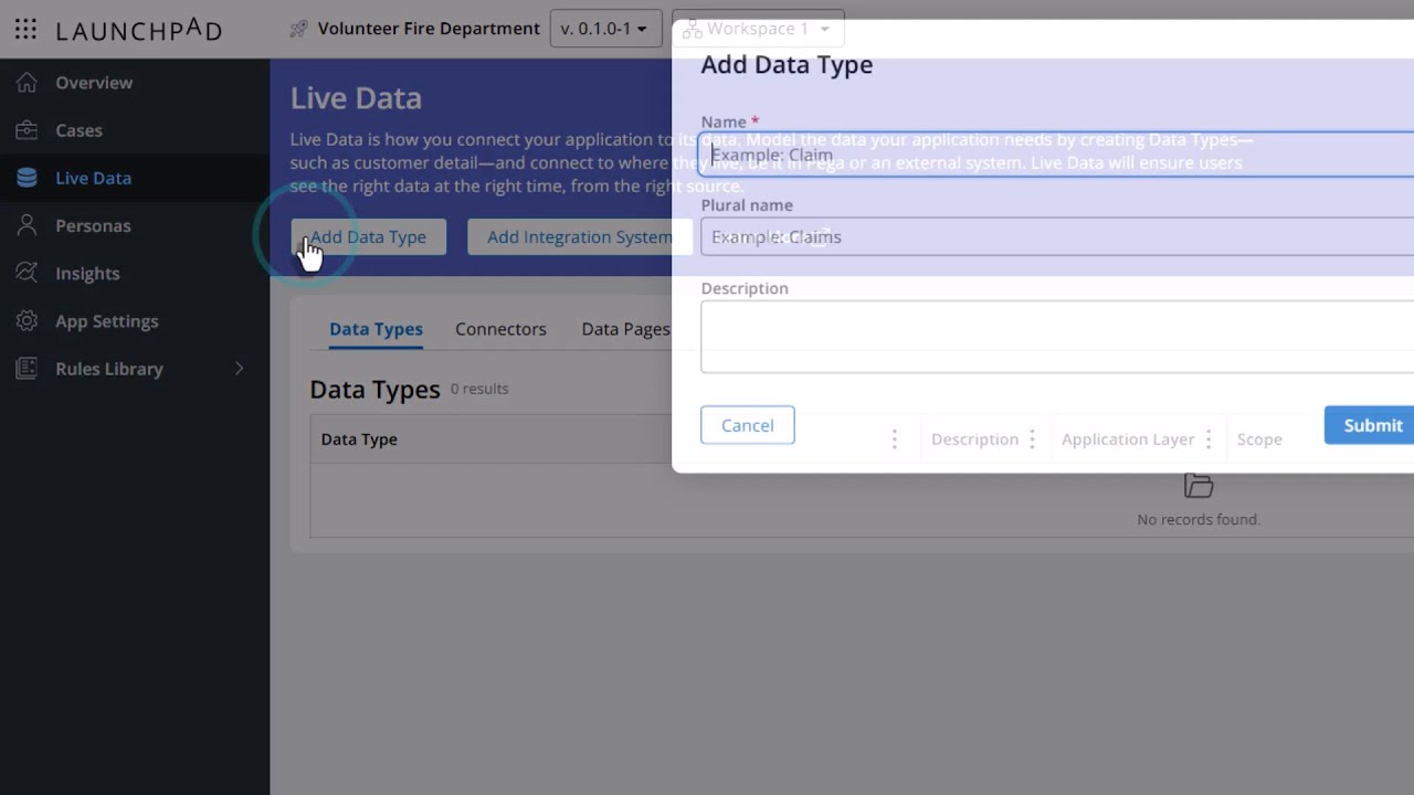 Launchpad basic training 10: Adding and managing data types
