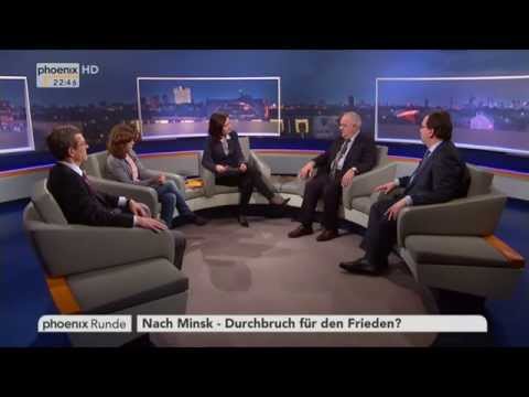 "Nach Minsk - Durchbruch für den Frieden?" - phoenix Runde vom 12.02.2015