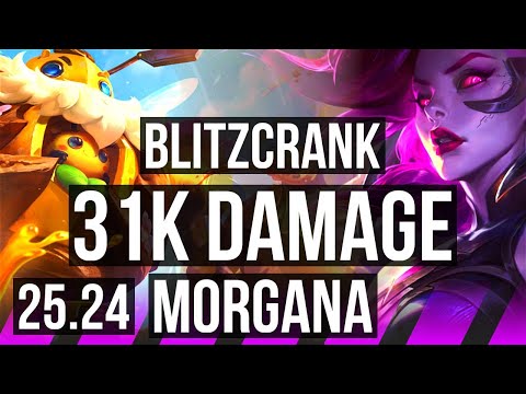 BLITZCRANK & Cassiopeia vs MORGANA & Yunara (SUP) | 31K damage | KR Diamond | 25.24