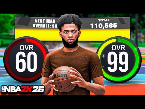 EASIEST + FASTEST WAY TO 99 OVERALL in NBA 2K26! 99 OVERALL in 1 DAY!
