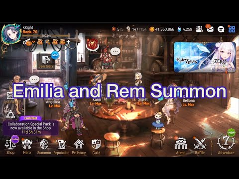 Epic Seven: Summon for Emilia and Rem