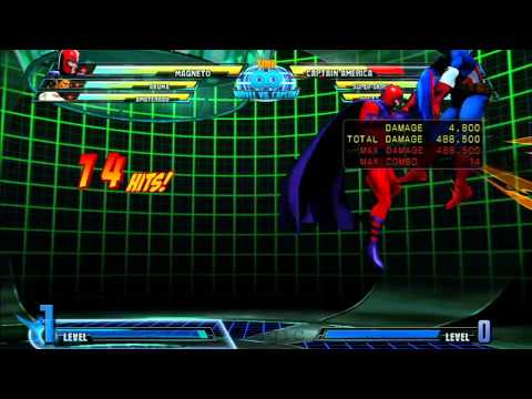 MvC3: Magneto - Combo 03 - Corner Time!