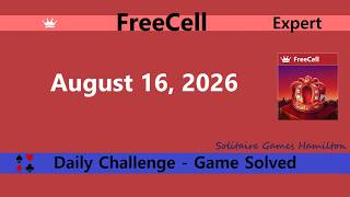 Microsoft Solitaire Collection | FreeCell Expert - August 16, 2026 | Daily Challenges