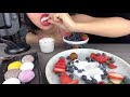 ASMR MOCHI AND BERRIES EATING SOUNDS