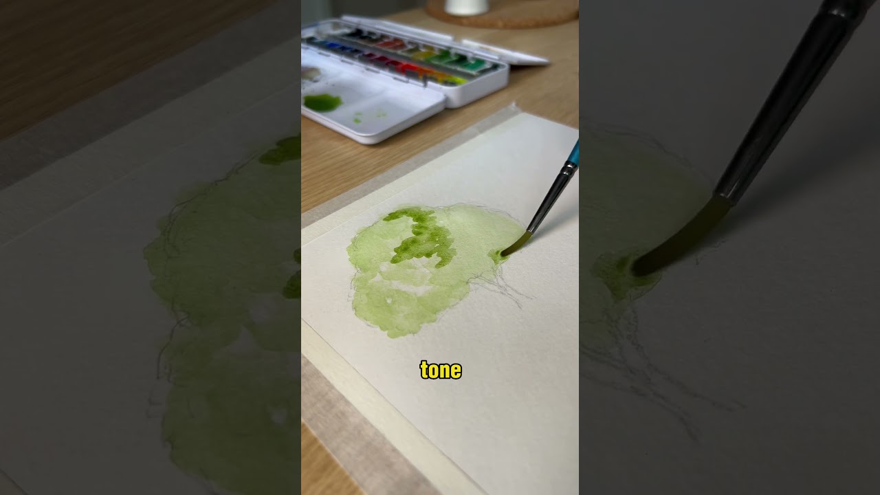 How to paint a simple tree in watercolour for beginners #watercolor #watercolour #art #paintingtips