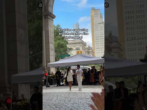 Conducting my classical arrangement for Prabal Gurung NYFW24 with a live orchestra! WOW!