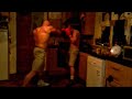 Heavyweight Bodybuilders Father And Son Boxing Sparring