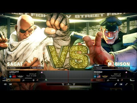 Street Fighter 5 AE: Sagat (Solidus) vs M.Bison (tttrinidad)