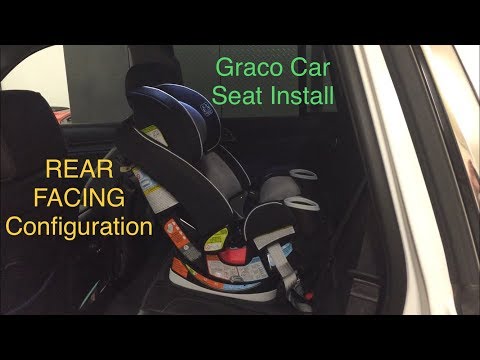 How to install a car seat rear-facing baby seat : Graco Car seat Install. Graco 4ever 4 in 1