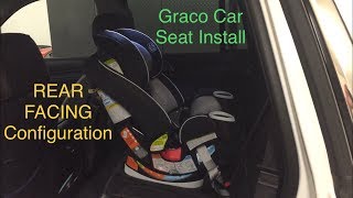 How to install a car seat rear-facing baby seat : Graco Car seat Install. Graco 4ever 4 in 1