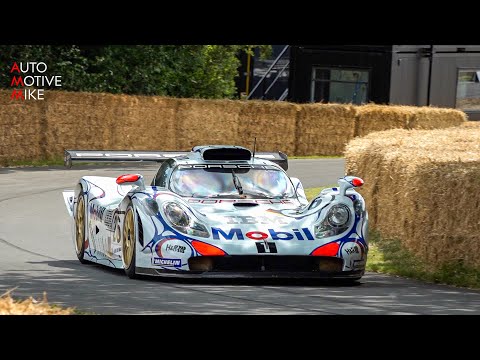 Porsche 911 GT1-98 Twin Turbo Flat-6 Engine Sound - 1998 24h of Le Mans winner at Goodwood FOS