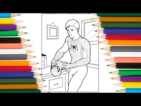 Spider man Coloring pages. Tobey Moguire actor