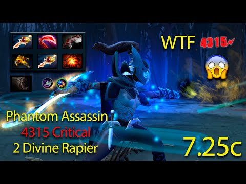 Phantom Assassin Two Divine Rapiers 4315 Critical | Pro Phantom Assassin Dota 2 7.25c