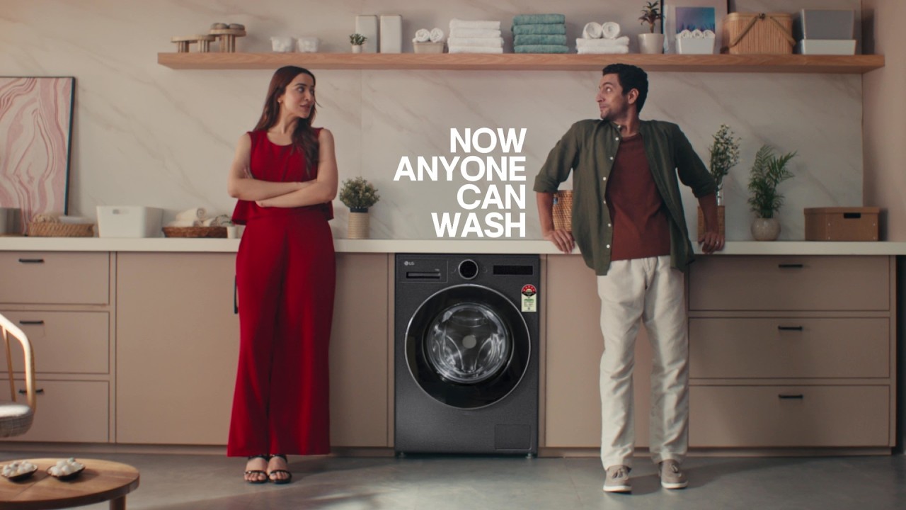 LG 12Kg Front Load Washing Machine, AI Direct Drive 2.0, Digital Dial & ez-Dispense, Essence Black, 5 Star, FX1412A9K