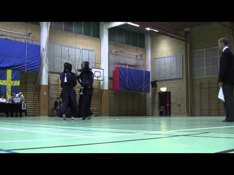 Kendo SM 2014, Men, Pool - K.Bjuhr(White) vs N.Björkegård(Red)