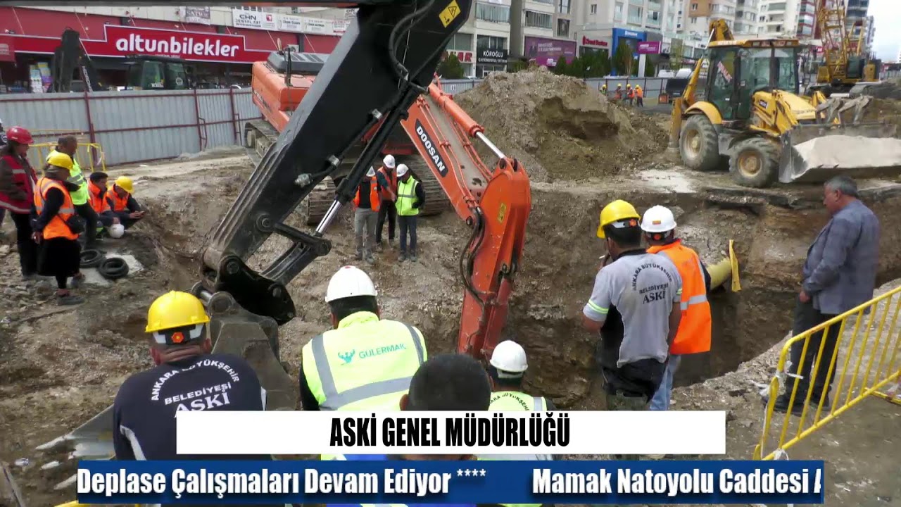 ASKİ - Ankaray Cengizhan İstasyonu Çalışmaları Kapsamında İçme Suyu Deplase Çalışmaları Devam Ediyor