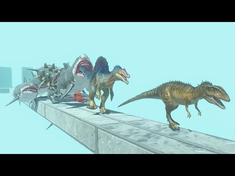 Deep Sea Megalodon Attack - Cross The Bridge Of Death And Survive | Animal Revolt Battle Simulator