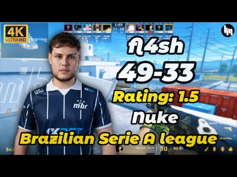 fl4sh (49-33) Rating: 1.5 (Nuke) | MIBR Academy vs ex Elevate | Brazilian Serie A league #cs2 #mibr