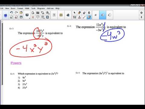 Algebra2NR (Lesson 7.1) - Basic Exponent Review