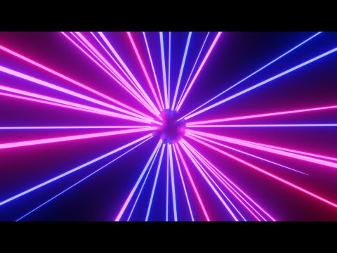 Moving Laser Beam Rays on Futuristic Neon Glow Light Ball Flashing 4K UHD 60fps 1 Hour Video Loop