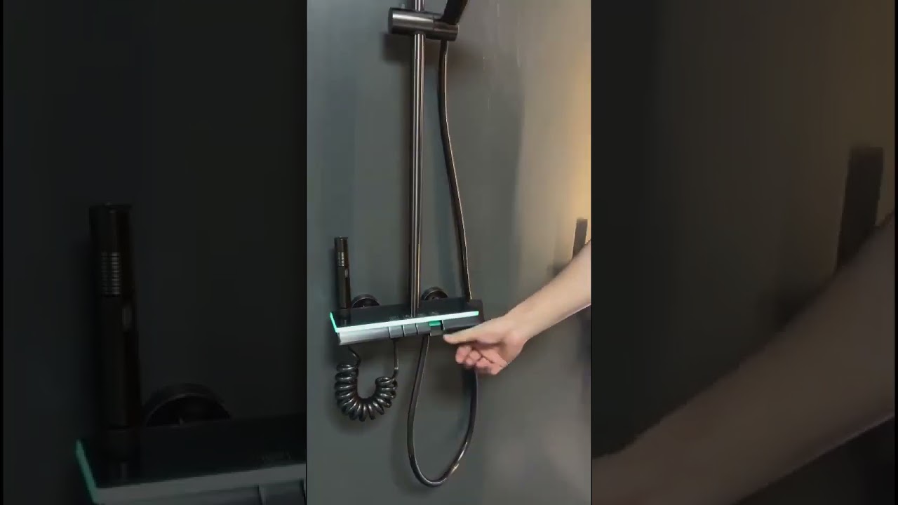 Eco-Friendly Luxury: JIUCHUANG's LED Ambient Light Showerhead with Water-Saving Tech