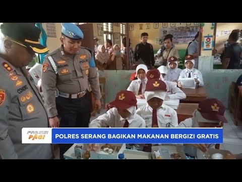 POLRES SERANG PEMBAGIAN MAKANAN BERGIZI GRATIS