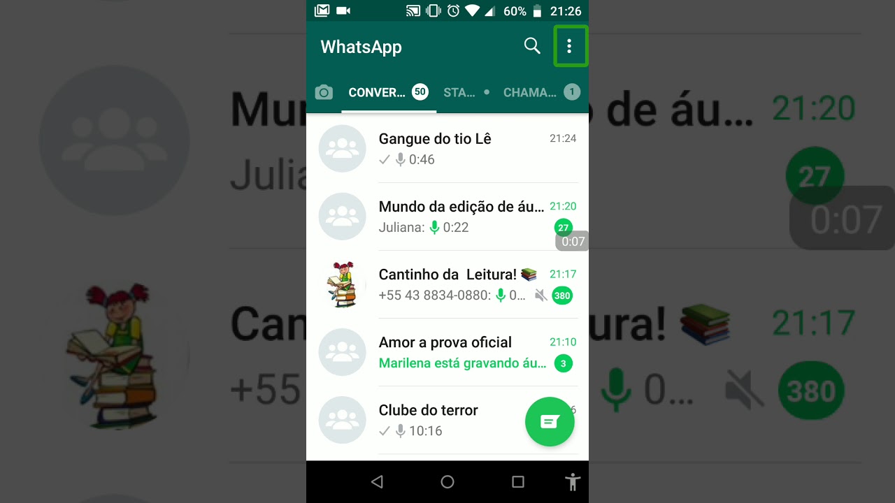 Como encontrar as mídias documentos e links no WhatsApp