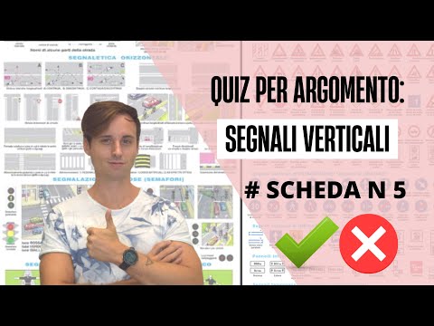 Scheda esame patente A/B per argomento N5: I segnali verticali