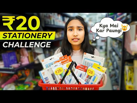 Stationery Under ₹20 Challenge! ✏️😱 | Super Cheap Finds 💸