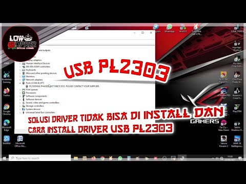 Solusi Driver USB PL2303 tidak bisa di Install dan Cara install Driver USB PL2303