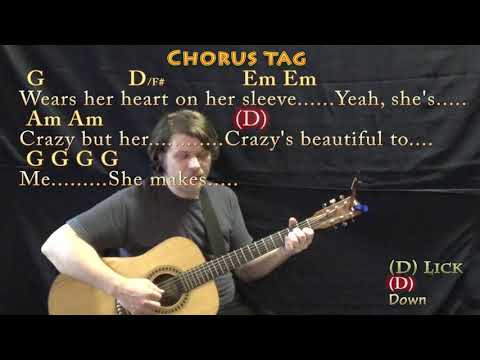 Beautiful Crazy (Luke Combs) Fingerstyle Guitar Cover Lesson in G with Chords/Lyrics