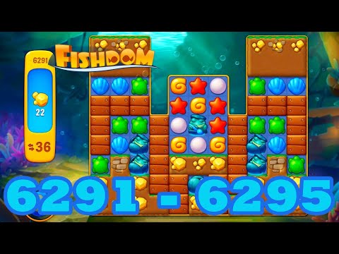 Fishdom Level 6291 - 6295 HD Walkthrough | 3 match puzzle | gameplay | android | 6292 | 6293 | 6294