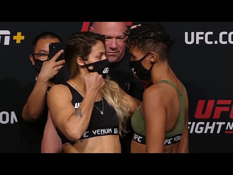 Poliana Botelho vs. Luana Carolina - Weigh-in Face-Off - (UFC Fight Night: Reyes vs. Procházka)