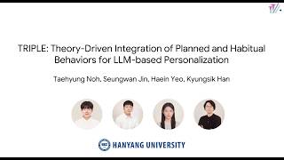 [AAAI '26] TRIPLE: Theory-Driven Integration of Planned and Habitual Behaviors for LLM-based Persona