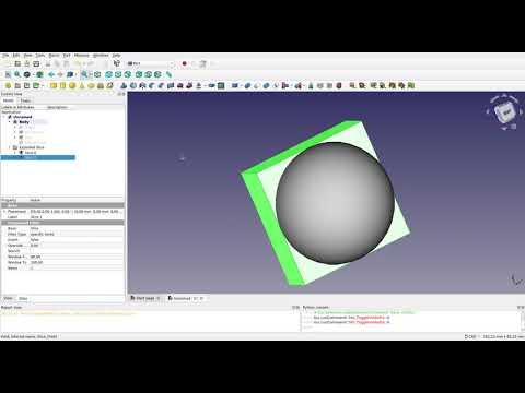 Split part in half using FreeCAD 0.19 (Part workbench - Slice apart using a datum plane)