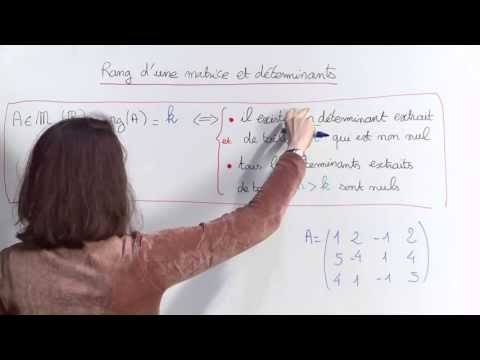 comment trouver rang d'une matrice