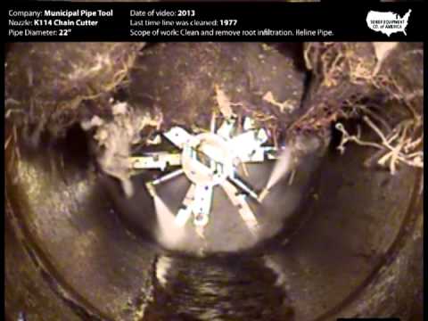 Sewer Nozzle Root Saw lined pipe cipp