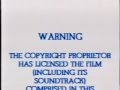 MGM UA VHS Home Video With Copyright Warning 1995