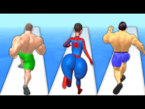 MUSCLE RUSH vs TWERK RACE 3D vs MUSCLE RUN 3D -Triple Game