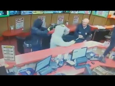 Watch: Great-granddad confronts robbers in betting shop | The Cube