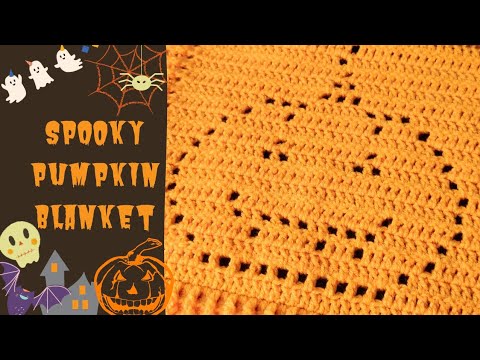 The Spooky Pumpkin Blanket | Tutorial | Halloween Special Filet Blanket | Free Pattern