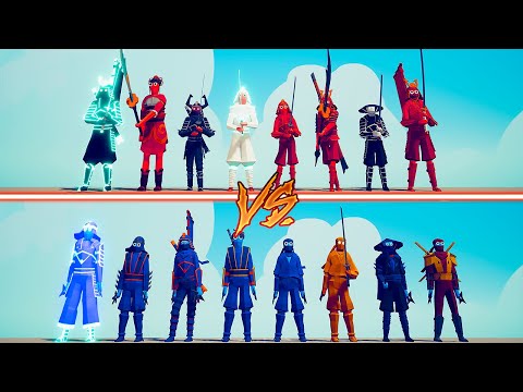 NEW SAMURAI TEAM vs NEW NINJA TEAM - Totally Accurate Battle Simulator | TABS