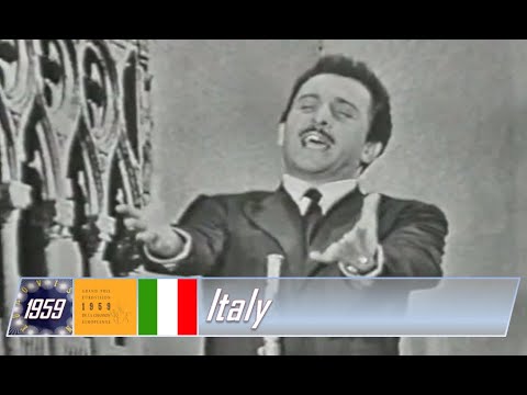 eurovision 1959 Italy 🇮🇹 Domenico Modugno - Piove