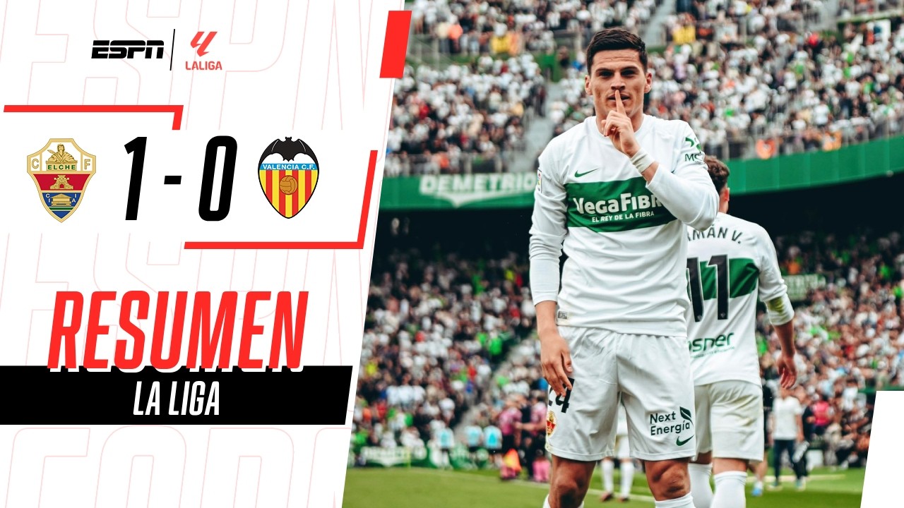 ELCHE GANÓ CON GOL DEL CHILENO CEPEDA Y SALIÓ DE LA ZONA ROJA | Elche 1-0 Valencia | RESUMEN